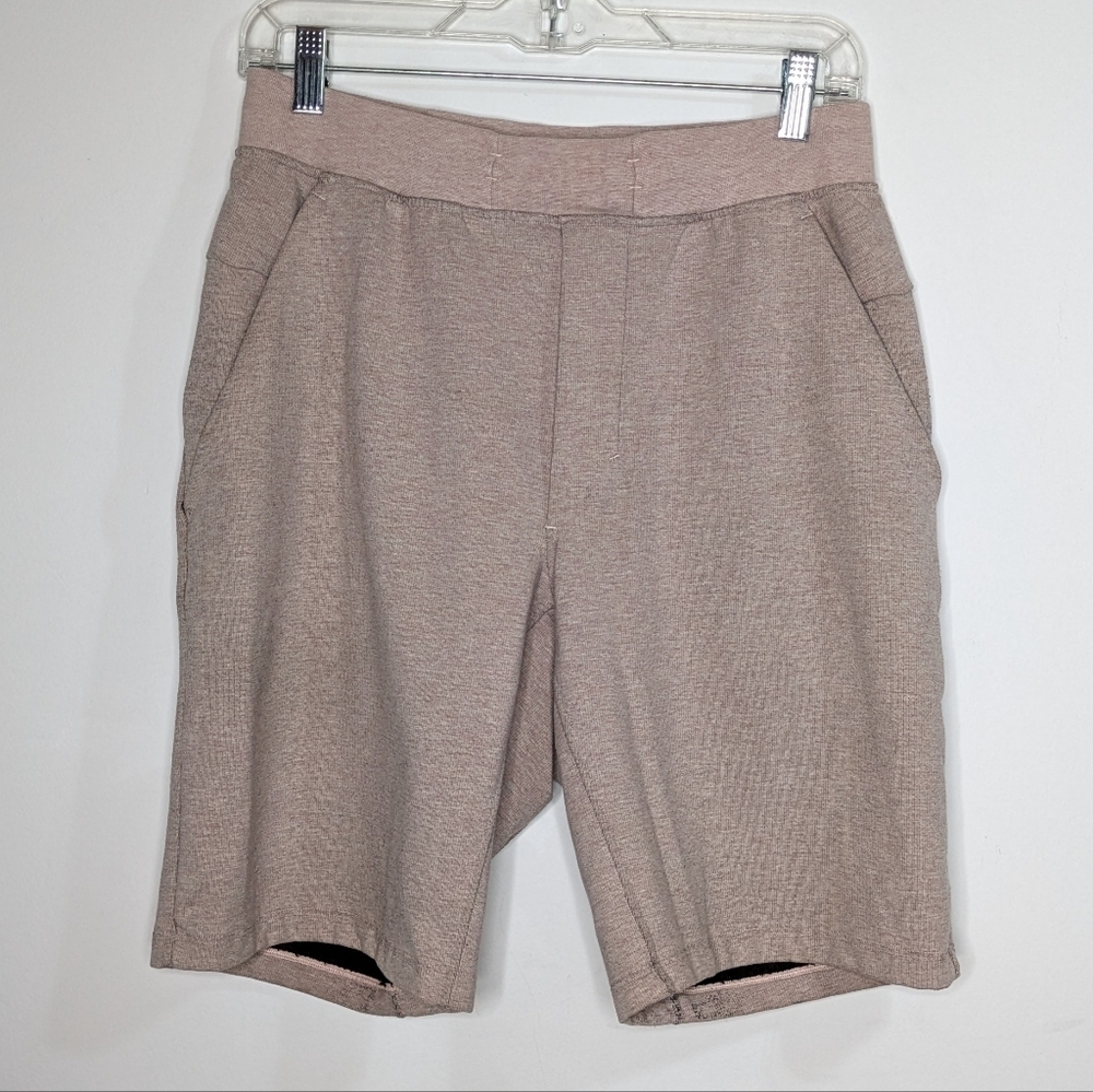 Lululemon City Sweat 9" short heathered seashell pink exercise workout shorts M